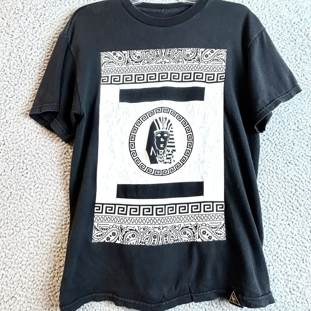 Last Kings Black Egyptian Pharoh Graphic T-Shirt Size Medium Tyga Rap Tee